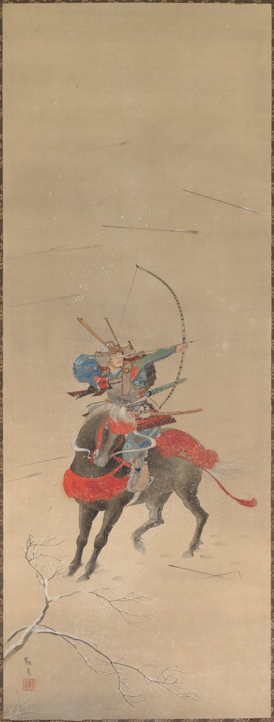 1700〜1800年代の馬に乗った戦士。 作： Unbekannt