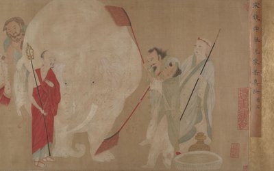 聖なるゾウを洗う 作： Unbekannt