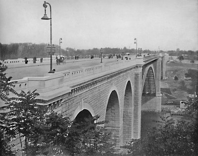 ワシントン橋、ハーレム川、ニューヨーク、c1897。 作： Unbekannt