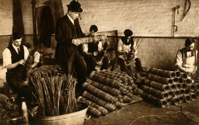 砲弾用の編みバスケット、ノッティンガム、第一次世界大戦、1914-1918、1933年。 作： Unbekannt