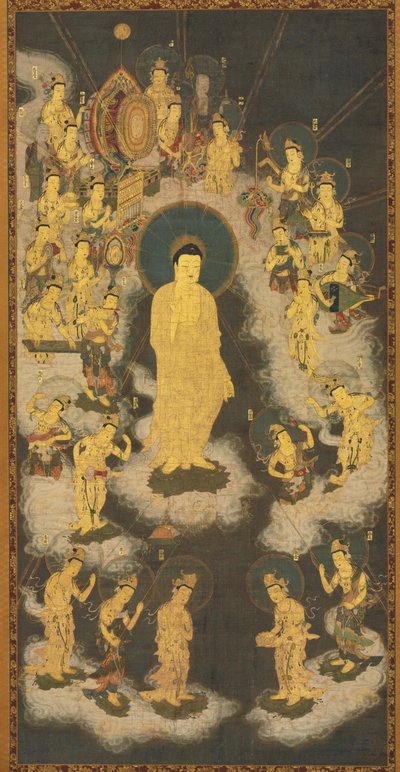 阿弥陀如来の歓迎降下、1300-33。 作： Unbekannt