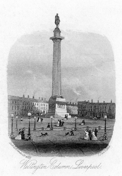 ウェリントン柱、リバプール、1864 作： Unbekannt