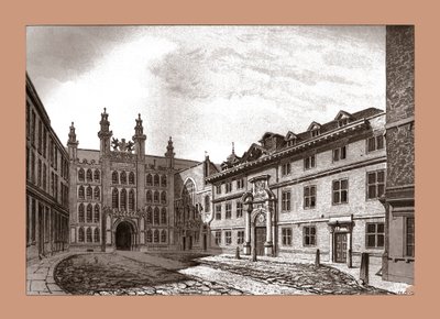 ギルドホール礼拝堂とブラックウェルホールの西側の眺め、1886 作： Unbekannt