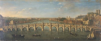 「川から見たウェストミンスター橋、南を見る」、c1750 作： Unbekannt