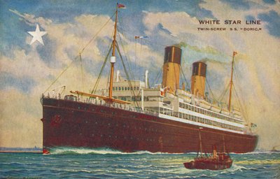 ホワイトスターライン。 Twin-Screw SS Doric。、c1920s。 作： Unbekannt