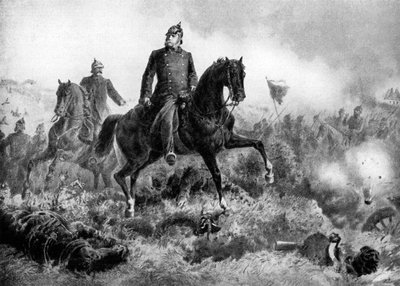 1866年7月3日、1920年、佐渡の戦いでのヴィルヘルム1世 作： Unbekannt