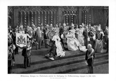 オランダのウィルヘルミナ、1880〜1962年、1898年7月5日、1900年 作： Unbekannt