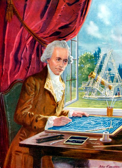 ウィリアム・ハーシェル 1738-1822 ドイツ生まれのイギリスの天文学者 作： Unbekannt