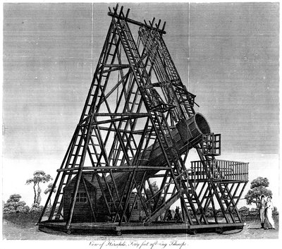 ウィリアムハーシェルズ、焦点距離40フィートの反射望遠鏡、スラウ、イギリス、1809 作： Unbekannt