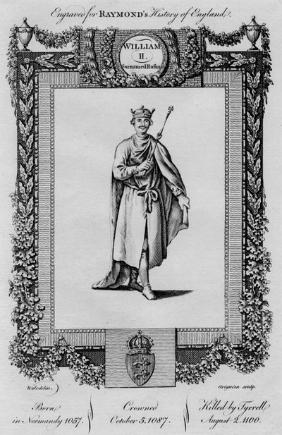 ウィリアム2世。 Rufus、c1787の姓 作： Unbekannt