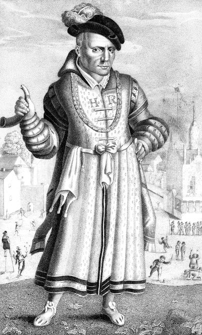 ウィリアム・ソマーズ、ヘンリー8世の宮廷の道化師、1825年 作： Unbekannt
