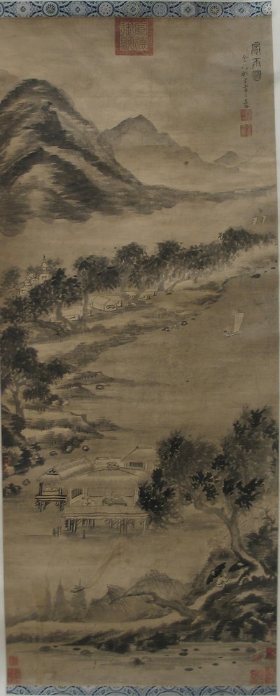 風と水：ミーフェイ風の風景。 作： Unbekannt