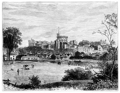 Brocas Meadows、c1888のウィンザー城 作： Unbekannt