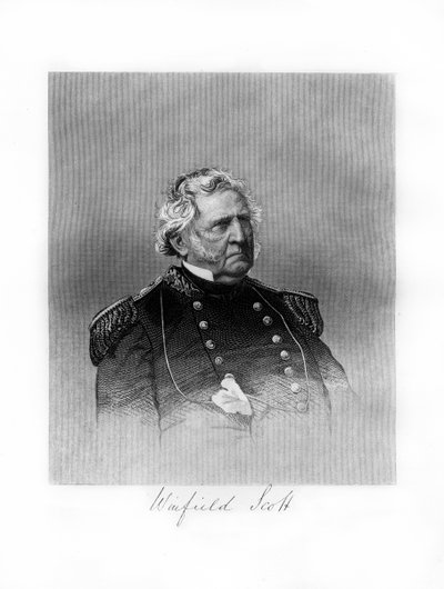 ウィンフィールドスコット、アメリカ合衆国陸軍大将、外交官、大統領候補、1872年 作： Unbekannt