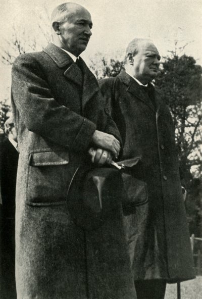 ウィンストンチャーチルとベネス大統領、c1940年代、1947年。 作： Unbekannt