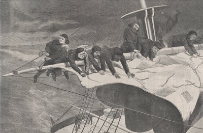 冬の海 - 海岸から出航 VIII、1869 年 1 月 16 日。 作： Unbekannt