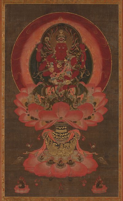 情熱の英雄愛染明王、1300年代。 作： Unbekannt