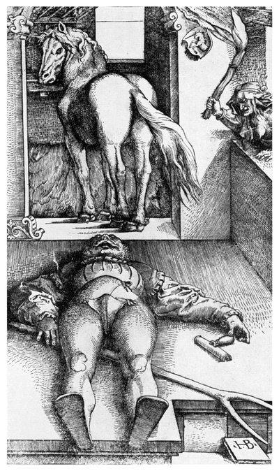 魔女狩り：魔女の新郎、16世紀1956 作： Unbekannt