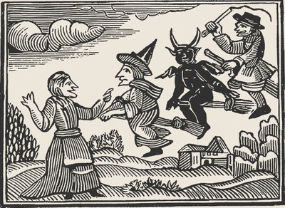 魔女、コットンマザー、1689年の見えない世界から。 作： Unbekannt