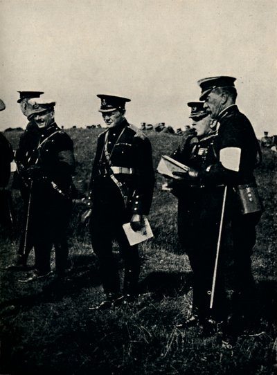 1912年、1945年、陸軍マヌーヴルでフランス将軍とともに。 作： Unbekannt
