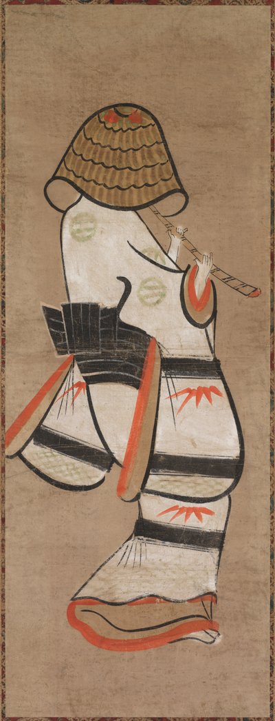 遍歴の僧侶としての女性：恩納こむそうおつえ、1600年代後半〜1700年代前半。 作： Unbekannt
