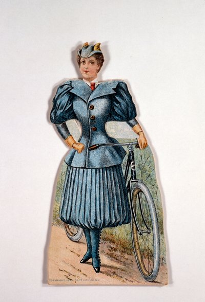 サイクリングドレスの女性、アメリカ人、c1900 作： Unbekannt