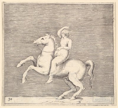 馬を飼う女性、ca。 1599-1622。 作： Unbekannt