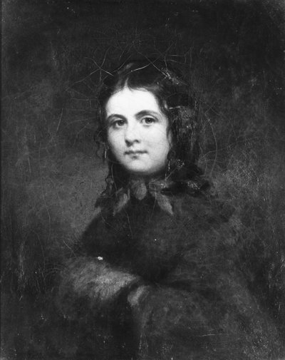 マフを持つ女性、およそ。 1850 作： Unbekannt