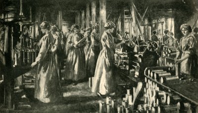 戦争のための女性労働者、c1914-1918、c1920。 作： Unbekannt
