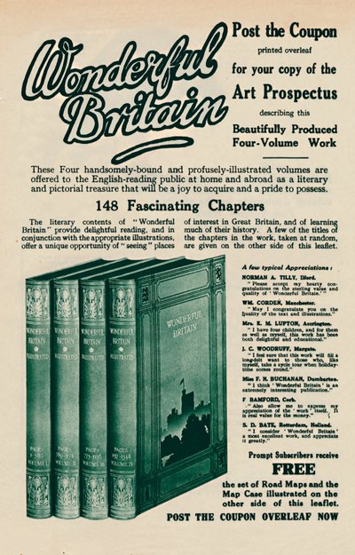 素晴らしいイギリスの本の広告、1935 作： Unbekannt