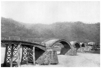 岩国の木造橋、1904年 作： Unbekannt