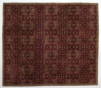 Millefleurs装飾が施されたウールのカーペット、1600年代初頭。 作： Unbekannt