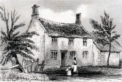 リンカーンシャーのグランサムの近く、アイザックニュートン卿の生誕地、ウールスソープマナー、1840年 作： Unbekannt