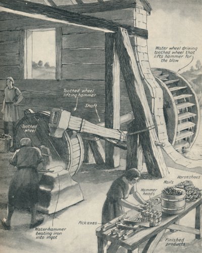 中世の時代、鉄鋳造所と鍛冶場で働いたc1934 作： Unbekannt