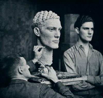 ダンカンガスリー氏の肖像画の制作、c1935 作： Unbekannt