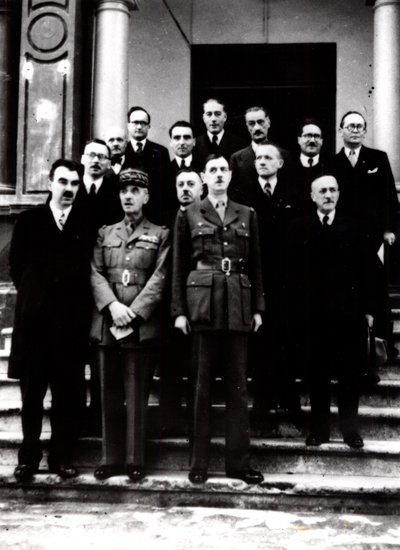 第二次世界大戦、1943年にアルジェリアで亡命したフランス政府とドゴール 作： Unbekannt