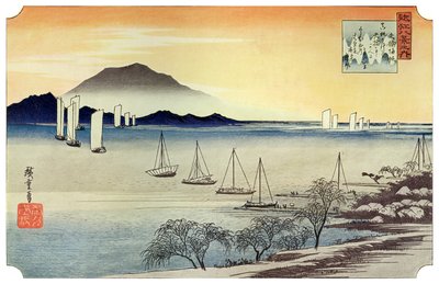 Yabase No Kihan. Fishing Boats Returning to Yabase, c1834 1925 作： Unbekannt
