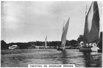 Wroxham Broadsでのヨット、1936 作： Unbekannt