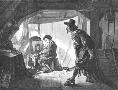 若いルーベンスは、1875年に彼のマスターであるファンオールトに驚いた。 作： Unbekannt