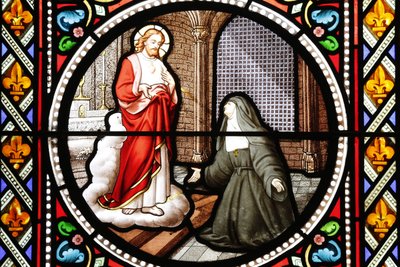 Saint Margaret Mary (Marguerite Marie) Alacoque (1647-1690) Visitation orderのミスティシャン ステンドグラス Paray le monial Saone et Loire 作： Unbekannt
