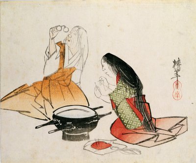 Chinnen（1792-1851）によって針を刺している若い女性、パブ。 1830年頃（中判サイズ、木版画） 作： Unbekannt Unbekannt