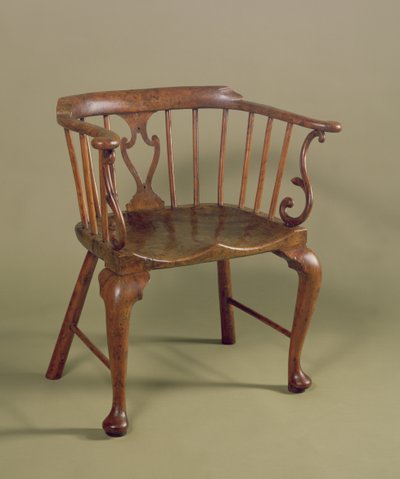 バーイチイとエルムウッドのウィンザーチェア、1760年頃 作： Unbekannt Unbekannt