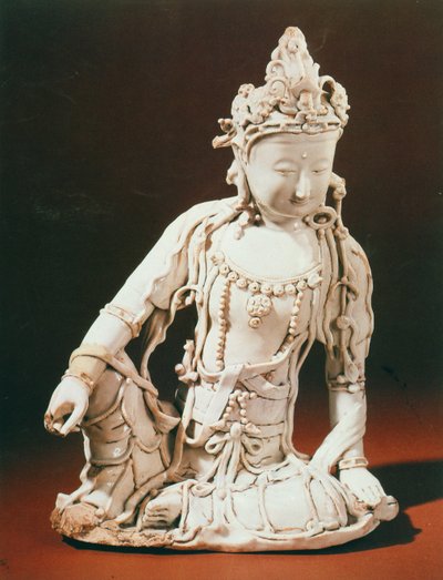 13世紀後半から14世紀初頭にかけて、元朝のアローロ凧Varaのチンテチェンの白いガラスの像 作： Unbekannt Unbekannt