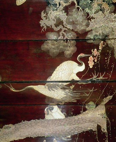 サギを示すコロマンデル画面の詳細、1619（漆） 作： Unbekannt Unbekannt