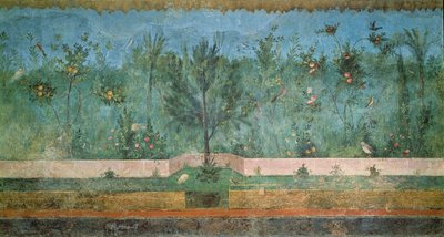 いわゆるリヴィアの別荘、プリマポルタ、ローマの庭の絵画、紀元前20年頃 作： Unbekannt Unbekannt