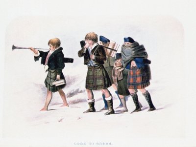 RR McIanによるGoing To School（色付きのlitho） 作： Unbekannt Unbekannt