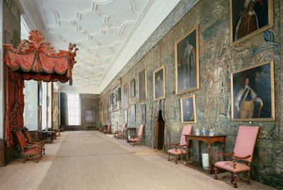 Hardwick Hall（1590-97）、ロングギャラリーのインテリア、ダービーシャー、イギリス 作： Unbekannt Unbekannt