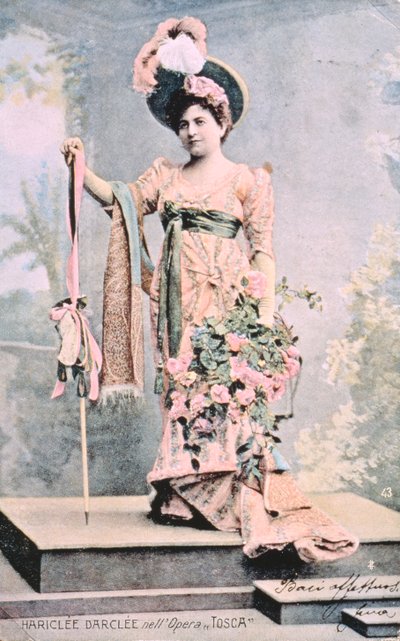 オペラ「トスカ」のハリクレアダークリー（ジャコモプッチーニ作）（1858-1924）1900（カラー写真） 作： Unbekannt Unbekannt