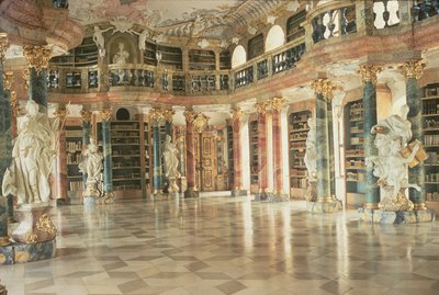 図書館の内部、1744年に完成 作： Unbekannt Unbekannt