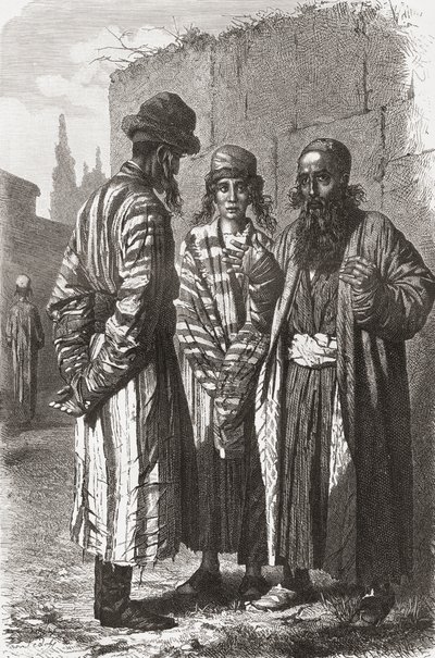 チャールズラプラント（d.1903）によって刻まれた「手の中の世界」からのイラスト、ウズベキスタンの首都、タシュケントのユダヤ人、1878年発行 作： Unbekannt Unbekannt